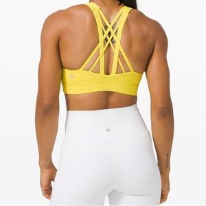 NWT Lululemon Free To Be Elevated Bra Yellow Serpentine Size 8